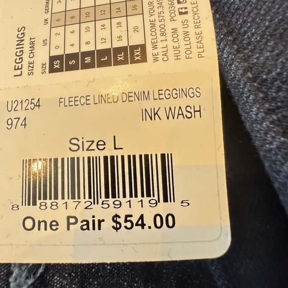 New w/ Tags 3 Pairs of HUE Brand Jeans Leggings - Picture 7 of 10